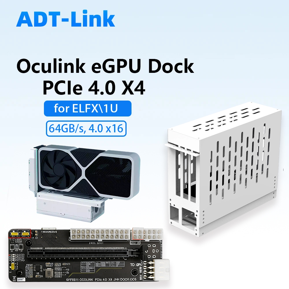 External Gpu Dock Pcie 4.0 Oculink - Oculink eGPU Grafikkarten-Dock für Laptop/Mini-PC 64GB/s
