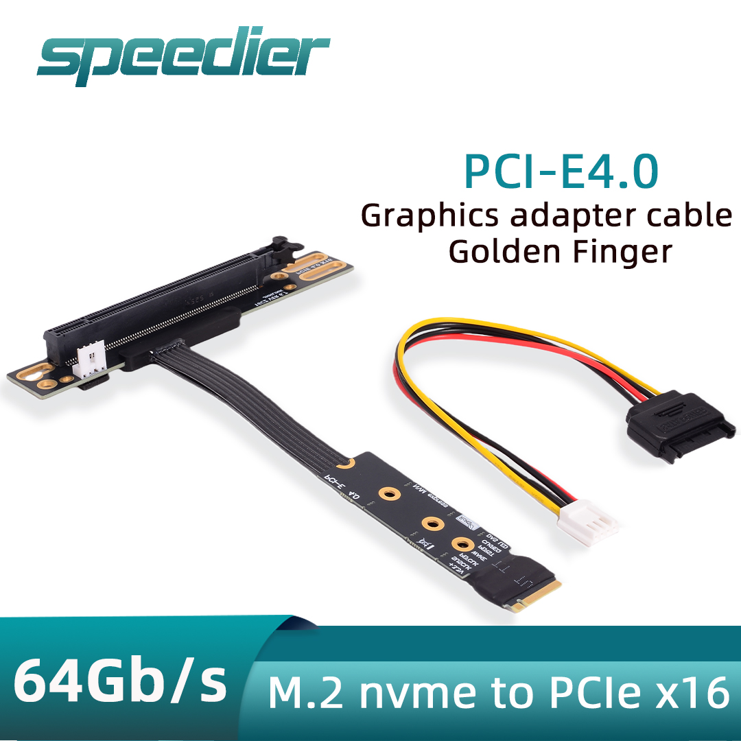 Pcie 4.0 X16 Riser Cable 90 Degree - M.2 NVME zu PCIe X16 90