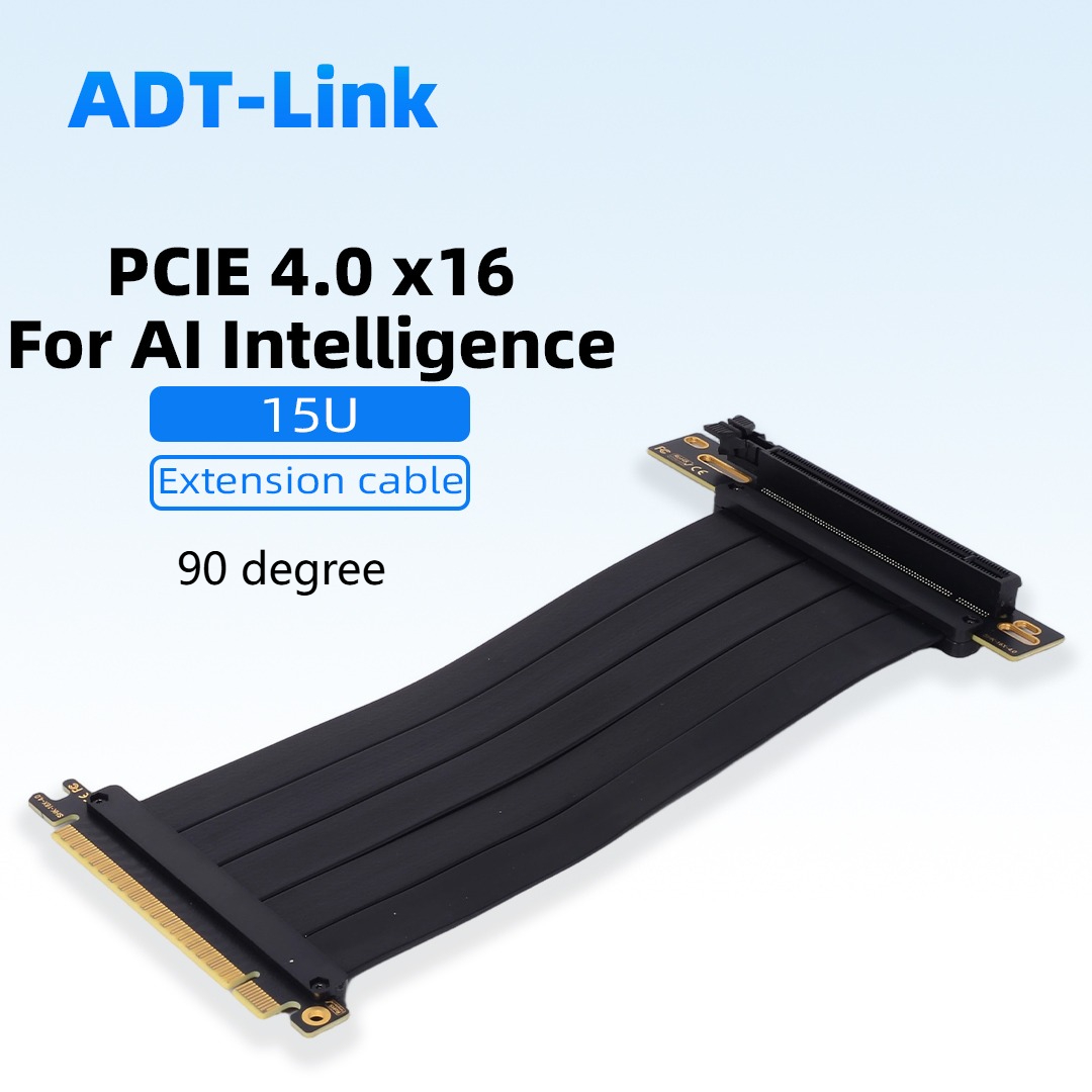Pcie 4.0 X16 Riser Cable 90 Degree - PCIE 4.0 X16 Grafikkarten-Verlängerungskabel 90 Grad
