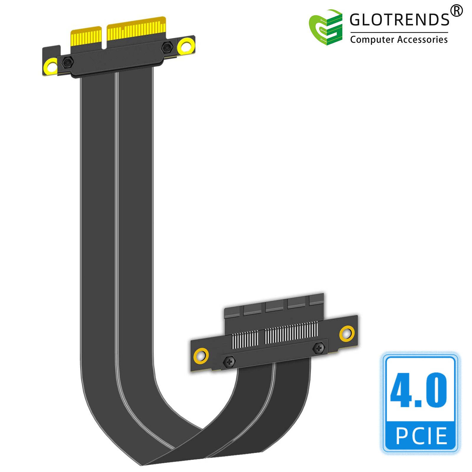 Pcie 4.0 X16 Riser Cable 90 Degree - PCIe 4.0 X4 Riser-Kabel, 180 Grad