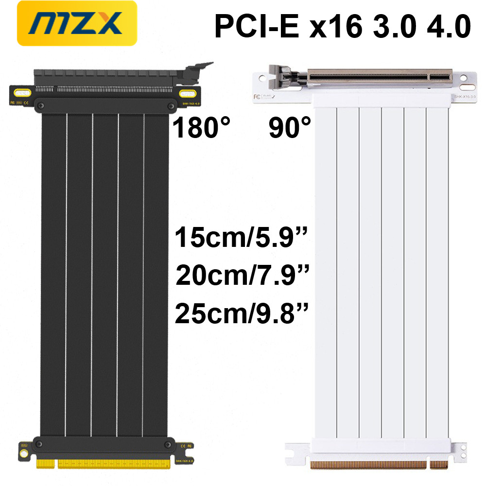 MZX PCIE 4,0 3.0 16x Riser-Kab – Pcie 4.0 X16 Riser Cable 90 Degree Bewertung und Preis
