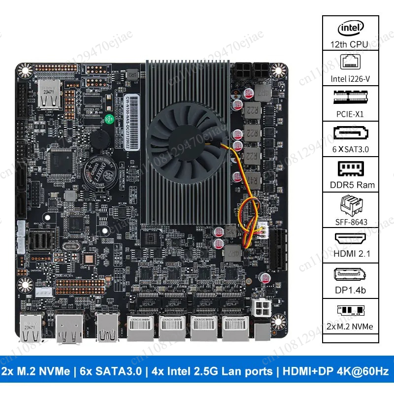 N100 Mini ITX NAS Motherboard  – Nas Motherboard N100 6 Sata Bewertung und Preis