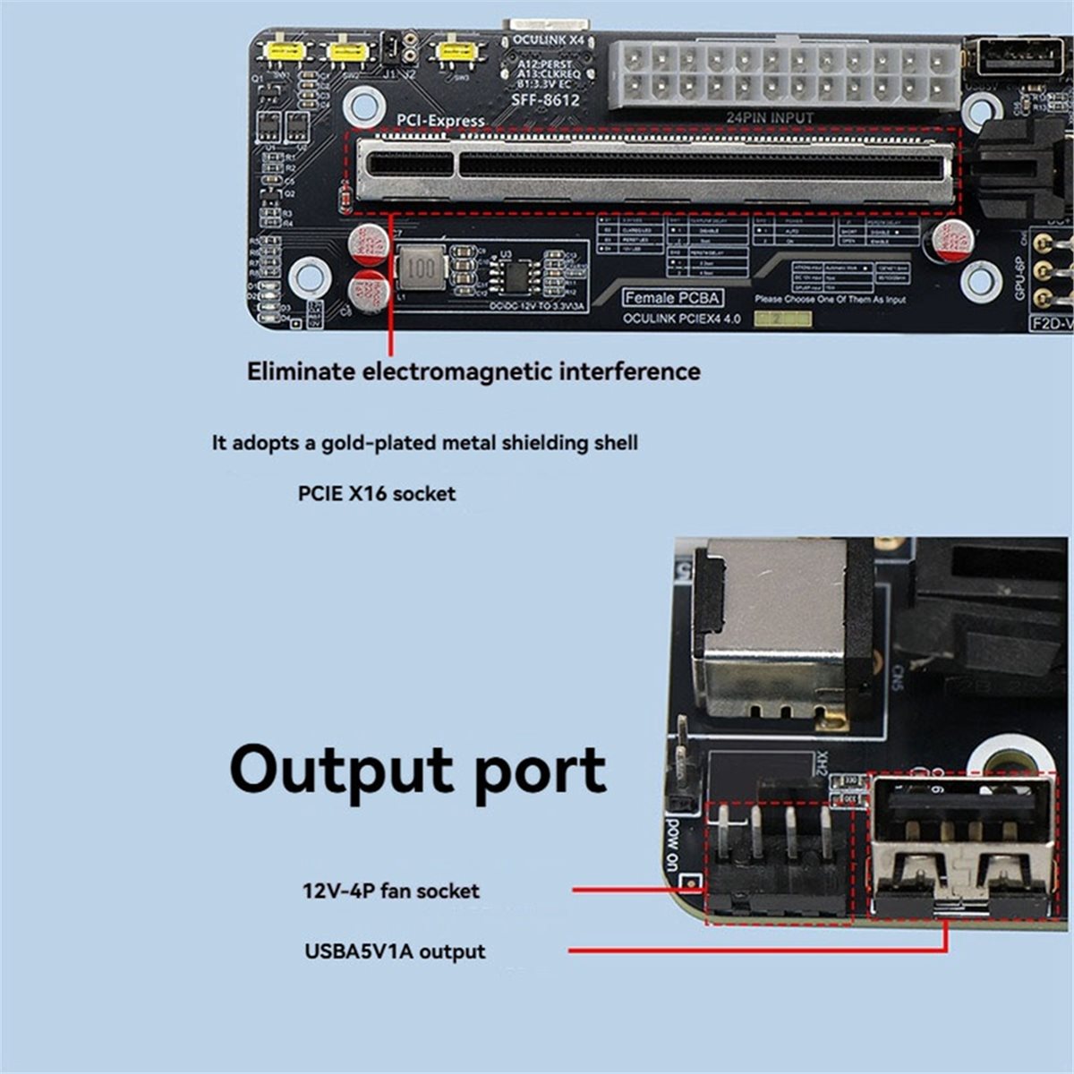 Neues Oculink SFF-8612 zu PCIE – External Gpu Dock Pcie 4.0 Oculink Bewertung und Preis